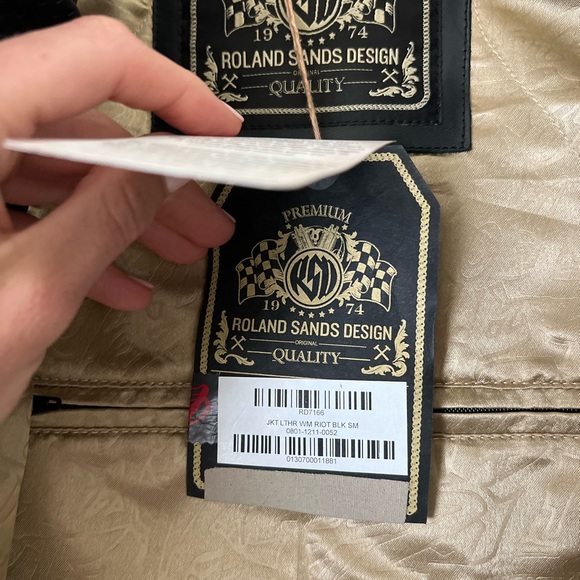 Roland Sands Riot Black Leather Motorcycle Jacket Womens Small - Picture 4 of 6